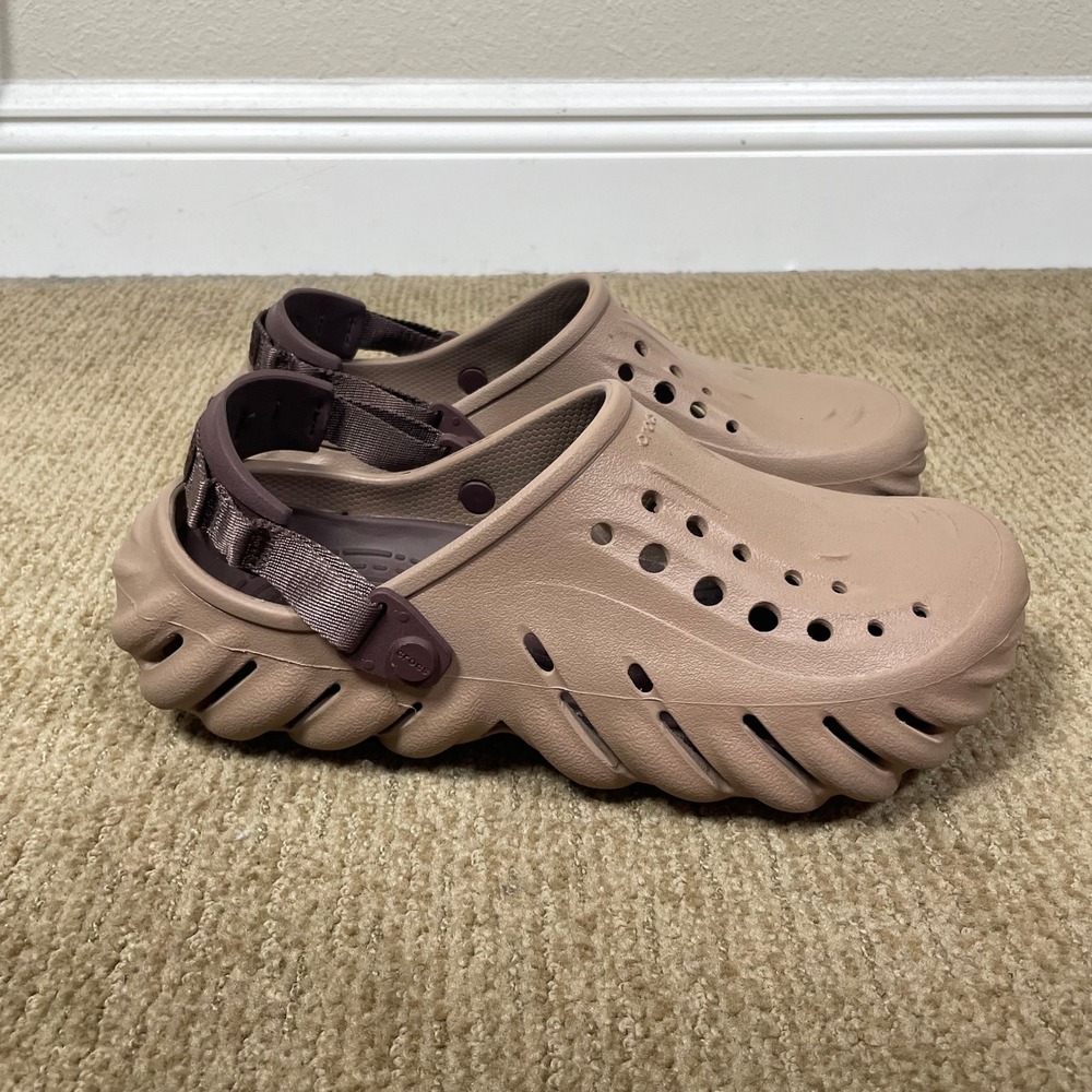 Crocs Echo Clog Unisex Mens 8 Womens 10 Truffle Tan Espresso Brown Streetwear